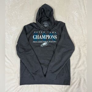 NFL Team Apparel Philadelphia Eagles Super Bowl Champions Gray Hoodie